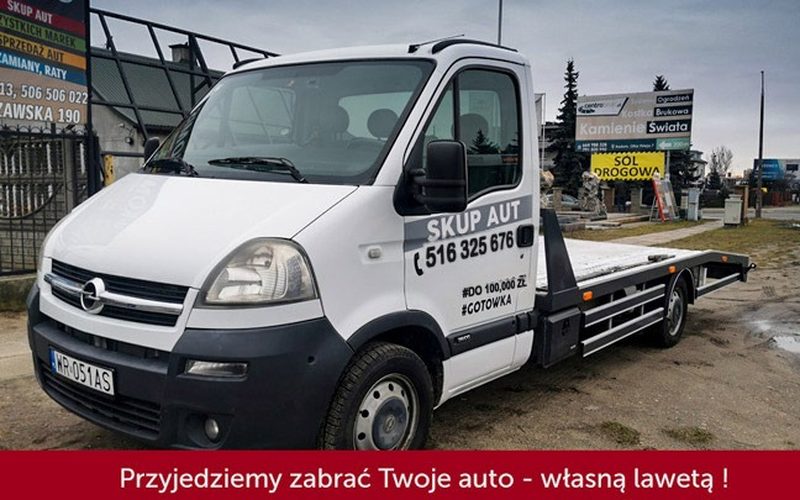 Laweta skupu aut w Radomiu, którą odbieramy uszkodzone samochody